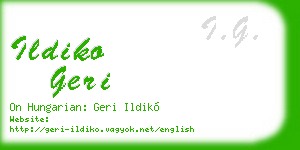 ildiko geri business card