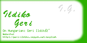 ildiko geri business card